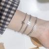 Versión Coreana del Popular Nuevo Pulsera con Letra H para Mujer, Pulsera Cuadrada Geométrica Simple y Única Retro con Diseño de Nudo Creativo