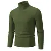 Exportación Transfronteriza Otoño e Invierno Hombres Europeos y Americanos Jerseys de Punto con Rayas Verticales Hombres Pulóveres de Punto Camisetas Interiores