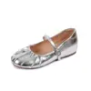 Aumento Interno de Altura de 5cm, Sapatos Mary Jane para Mulheres, Design Pregueado, Estilo Elegante, Adequado para Combinar com Saias, Solado Macio, Confortável e Não Cansativo