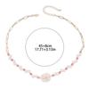 Collar de conchas de estilo transfronterizo para mujer, cadena de clavícula con perla de piedra volcánica, diseño de nicho con sentido de combinación.