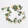 Simulación de Ratán de Rosas de 10 Cabezas Decoración de Techo para Tubo de Aire Acondicionado de Sala de Estar para Bloquear Enredaderas y Plantas Amazon Transfronterizo