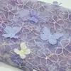 Bordado de mariposa floral a láser hecho a mano, bordado tridimensional, tela de bordado de malla, accesorios para el cabello, accesorios para la cabeza, bordado DIY