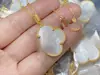 Collar Grande Van Gogh de Nácar Blanco para Mujer, Trébol de Cuatro Hojas, Chapado en Oro de 18K, Versión de Alta Gama, Cadena para Suéter de Nácar Rojo para Mujer, Fabricante