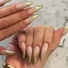 Unhas Postiças Transfronteiriças com Acabamento de Luxo, Unhas Postiças Estilo Francês com Gradiente de Cor Nude, Peças de Unha Simples e Versáteis