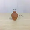 Mini Bolsillo Cerámica Roja Maceta Pulgar Absorbente de Agua Transpirable Pequeña Maceta para Suculentas Flores Adornos Miniatura de Jardín