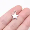 15x 13mm 0.6g plata antigua DIY accesorios para collar pulsera colgante de estrella de cinco puntas