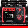 Testador de Resistência de Aterramento Inteligente Padrão 2000 medidor digital de resistência de aterramento testador de resistividade do solo proteção contra raios