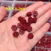 Accesorios de Arena Púrpura Dorada Cruda, Componentes para Tejer Pulsera DIY de Loto y Flor de Ciruelo con Alto Contenido de Cinabrio, Materiales de Accesorios de Flores Pequeñas