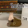 Mules estilo Birkenstock marrons retrô de sola grossa para mulheres, novas sandálias de verão para uso externo com bico fechado e que aumentam a altura