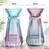 Vaso Grande Espessado Vidro Transparente Enfeites para Sala de Estar Plantas Hidropônicas Bambu Rico Lírio Flor Seca Vaso de Cerâmica