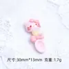 Cuchara de Maullido Linda Juguete de Comida Dibujos Animados Hecho a Mano Accesorios de Joyería DIY Resina de Pegamento Crema Pequeños Accesorios Material para Pasador de Pelo