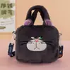 Bolsa de Peluche de Dibujos Animados Kuromi Melody, Monedero Sanrio Lindo y Versátil, Bolso de Mano de Almacenamiento para Niños, Bolsa Cuadrada Pequeña