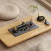 Mesa de Chá Baixa Dobrável, Não Requer Montagem, Feita de Bambu, Adequada para Tatami, Janela de Canto, Madeira Maciça, Uso Doméstico Estilo Preguiçoso, Mesa de Varanda Estilo Japonês