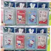 Portatarjetas extraíble de dibujos animados Sanrio Hello Kitty Texto Diseño de mascota linda con cordón Portatarjetas de autobús transparente Portatarjetas de comida