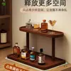 Escritorio de Madera Maciza Pequeño Estante de Exhibición de Botellas de Vino Estante para Vino Estante de Almacenamiento Mini Gabinete de Vino Barra Estante de Exhibición de Almacenamiento en Casa para Vino Extranjero