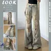 Jeans desgastados rotos estilo callejero americano para mujer, primavera y otoño, corte recto holgado, pantalones largos estilo vibe de alta costura europea y americana