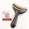 Sándalo Verde, Sándalo Morado, Herramienta de Belleza de Latón para Cuero Cabelludo y Cuerpo, Raspador Gua Sha Portátil, Cepillo Masajeador de Meridianos, Peine Masajeador