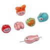 Cuentas sueltas de cerámica con estampado de animales pequeños de colores bonitos, pulsera de cuentas hecha a mano, colgante, accesorios de joyería