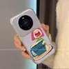 Adecuado para Funda de Teléfono Móvil Huawei Mate80, Moda de Nicho Meta60Pro+ Estilo Coreano Nuevo Modelo Chica de Café de Dibujos Animados para Mujer