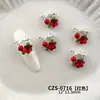 Acessórios para Unhas com Tema de Guirlanda de Natal Diamante Super Brilhante Pérola Liga de Metal Laço Guirlanda Unhas Prontas para Usar Acessórios para Unhas Venda por Atacado