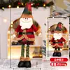 Venta Caliente Transfronteriza Decoraciones de Muñecas Telescópicas Navideñas Muñeca Telescópica Tejida de Peluche Navideño Adornos para Ventana