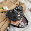 Japonês Harajuku Bonito Amor Uniforme Vestuário Bolsa Soft Girl Estudante Ombro Crossbody Bolsa Menina pu Pequena Bolsa Bolsa de Passageiros