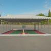 Toldo Deslizante Retráctil Móvil para Grandes Fábricas Exteriores, Almacenes, Canchas de Baloncesto y Canchas de Tenis; Tienda de Actividades con Toldo Retráctil para Sol y Lluvia