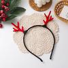 Diadema navideña pasador de alce para niños diadema de bola de felpa lindo pasador de astas pequeñas accesorios para el cabello de campana personalizados