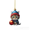 Ornamentos Criativos de Gatinho de Natal Transfronteiriços Pingentes de Carro Pingentes de Mochila Árvore de Natal Decorações para Casa