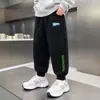 Pantalones largos para niño, ropa infantil de moda, pantalones de chándal para niños, estilo otoño e invierno, pantalones deportivos holgados para niños pequeños, pantalones casuales para niños mayores y estudiantes