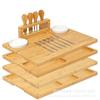 Tabla de Quesos de Madera Nueva Transfronteriza Plato para Fruta y Fruta Seca con Cuchillo Soporta Plato Dividido Apilable