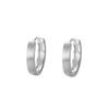 Po S999 Hilo de Plata para Pie Dibujo Redondo Hebilla de Oreja Diseño Geométrico Sentido de Diseño Aumentar Agujeros de Oreja Pendientes para Mujer Diseño de Viento Frío Aro de Oreja