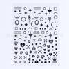 Suministro transfronterizo de pegatinas para uñas Red Sol Estrella Luna decoración 3D oro y plata pegatinas para uñas en blanco y negro pegatinas adhesivas para uñas