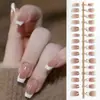 Unhas Vestíveis de Tamanho para Manicure, Unhas Prontas, Unhas Pré-Fabricadas, Unhas Blush, 30 Adesivos, Unhas Postiças Feitas à Mão, Unhas de Selagem