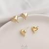 Retención de Color Fuerte Pendientes de Aro Abierto con Forma de Corazón Tridimensional Chapados en Oro de 14 Quilates Accesorios para Pendientes Hechos a Mano DIY Materiales