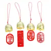 Campana de Aleación de 28 mm Carrillón de Viento Nudo Chino Decoración Colgante Colgador de Puerta Llavero Materiales Accesorios de Nudo Swastika Kit de Materiales DIY