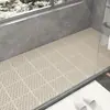 Alfombrilla de Baño Costura Broche Azulejo de Piso Hogar Inodoro Hueco Hidrofóbica Baño Impermeable Cortable Antideslizante