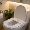Capa de Assento Sanitário para Uso Doméstico, Sem Lavagem, Adequada para Todas as Estações, Almofada de Assento Espessa Adesiva, Anel de Assento Lavável, Almofada de Assento Sanitário Estampada