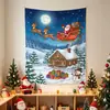 Tela de fondo navideño transfronteriza, accesorios para fiestas y eventos festivos, tela decorativa para paredes de habitaciones, creando una atmósfera festiva, al por mayor