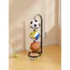 Rack de Armazenamento de Basquete de Chão Prateleira de Armazenamento de Futebol Equipamento Esportivo Indoor Infantil Bolas Cesta de Armazenamento Dobrável para Casa