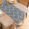 Camino de Mesa Rayado con Olas Estilo Japonés con Borlas en las Esquinas, Mantel, Cubierta para Mesa de Café, Cubierta para Mueble de TV, Diseño Estilo Japonés