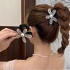 Estilo Francês Estilo Chanel Girassol de Strass Presilha de Agarre 2024 Nova Alta Qualidade Grampo de Cabelo Clip de Tubarão Clip de Cabelo Acessórios de Cabelo