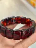 Ámbar de Sangre Ámbar de Sangre Pulsera de Mano de Círculo Oval Individual Pulsera de Cuentas de Cera de Abeja Buda Mismo Estilo para Hombres y Mujeres Segunda Generación Ganoderma de Sangre Al por Mayor