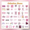 50 Folhas/2 Estilos de Adesivos Graffiti Anti-Estresse Rosa Doces e Descolados Decoração DIY para Garrafas de Água, Computadores, Adesivos de Mala Atacado