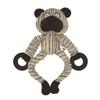 Perro Pequeño Hablante y Sonido Peluche Nudo de Cuerda Movimiento Entrenamiento Interactivo Anillo de Cuero Descompresión Masticable y Juguete Molar
