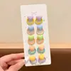 Elásticos Coloridos para Cabelo Infantil Macaron Coração Daminha Cordões de Cabelo Prendedores de Rabo de Cavalo de Bebê Alta Elasticidade Não Machuca o Cabelo Elásticos
