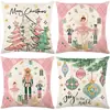 Fundas de Almohada Serie Navideña de Amazon, Cojines de Sofá Estampados de Lino, Fundas de Almohada, Soporte para Personalización con Tu Propio Diseño