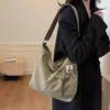 Mochila Transfronteriza Nuevo Estilo Coreano Color Sólido Bolso de Hombro Casual Simple Estudiante Mochila para Clase Versátil para Viajar Bolso de Mano