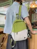 Mochila pequena portátil versátil para estudantes homens de grande capacidade em duas cores, bolsa de peito cruzada simples estilo japonês para mulheres