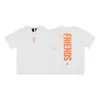 VLONE FOG Trendy Brand Big V Mother Logo Cherry Blossom Manga curta Esboço Bordado Lip Print Graffiti Print Camiseta
